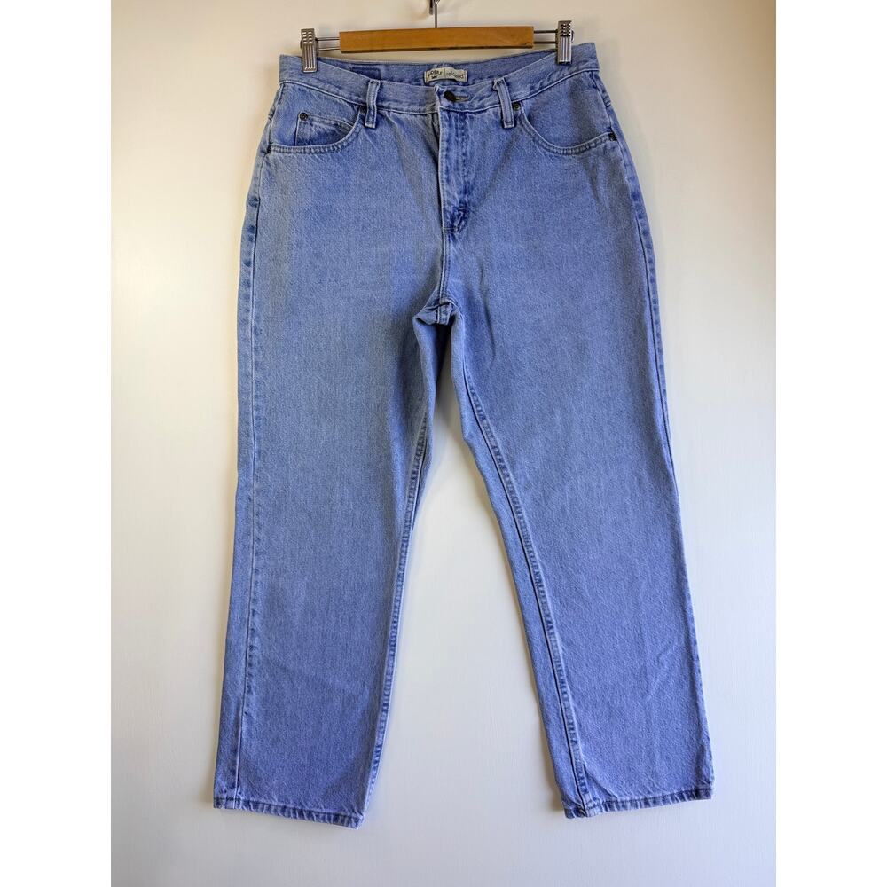 VTG Riders by Lee 12P Relaxed Fit Mom Jeans High Rise Light Wash Petite 31